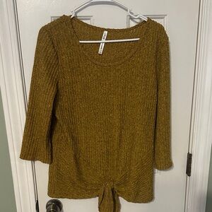 Cozy Mustard Crew Neck Sweater